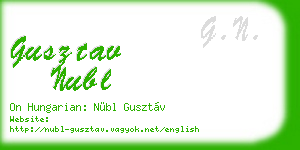 gusztav nubl business card